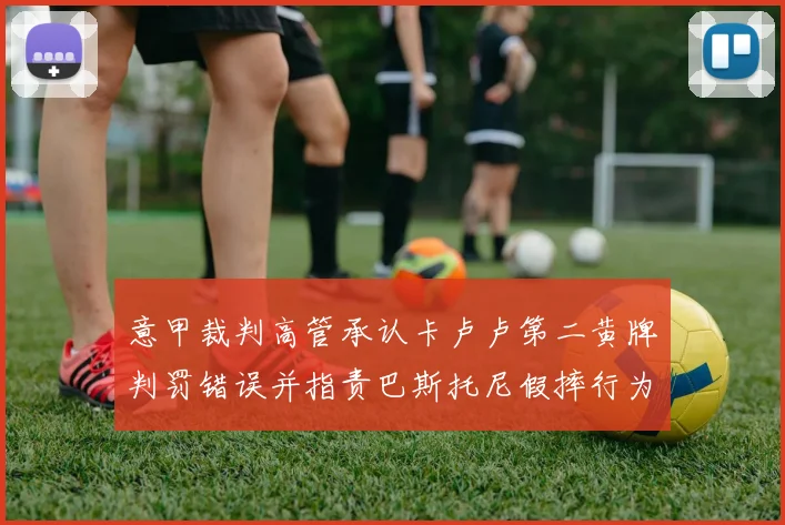 意甲裁判高管承认卡卢卢第二黄牌判罚错误并指责巴斯托尼假摔行为